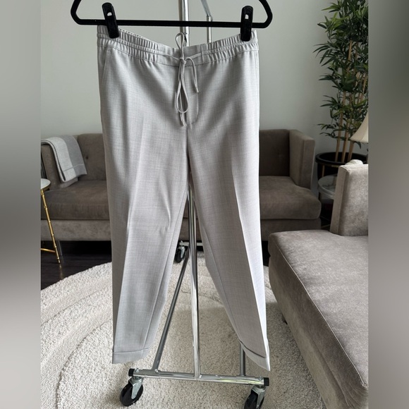 Club Monaco Gray Wool Blend Slacks with Elastic Waistband Size 4 - Picture 1 of 11